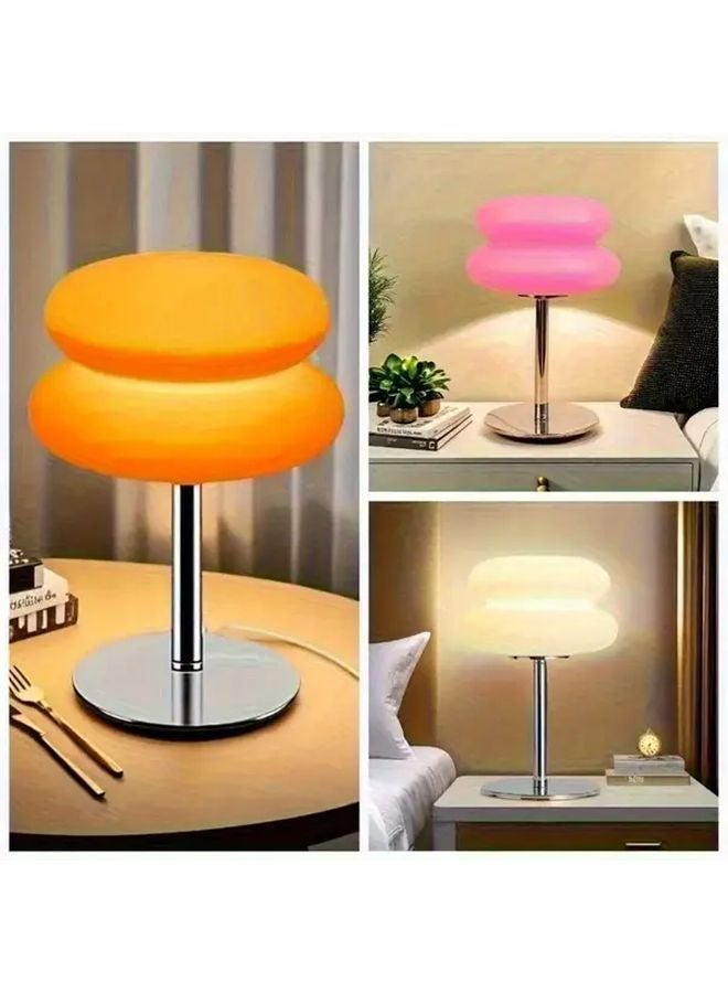 Modern USB Powered Dual Tier LED Table Lamp Dimmable Color Changing White Bread Light - Image 3